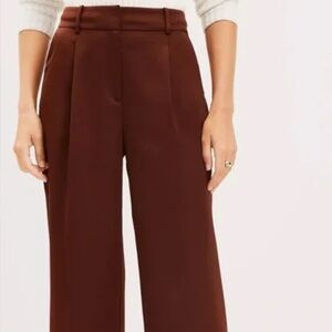 Loft peyton trouser Brown Wide-Leg size 6